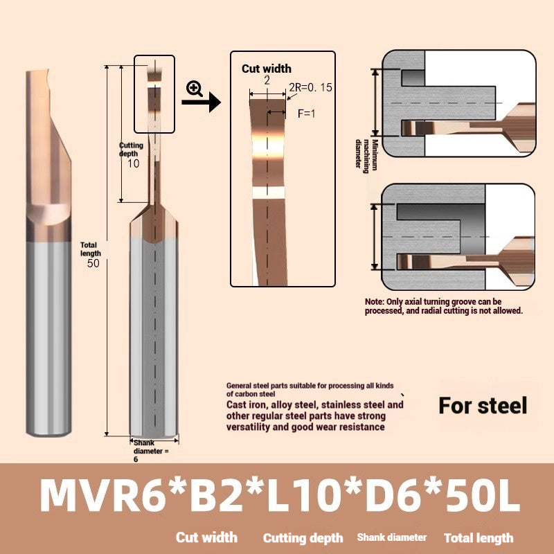1139-MVR tungsten steel alloy large depth of cut groove cutter stainless steel, copper and aluminum with small hole coating boring cutter anti-vibration face groove cutter Shandong Denso Pricision Tools Co.,Ltd.